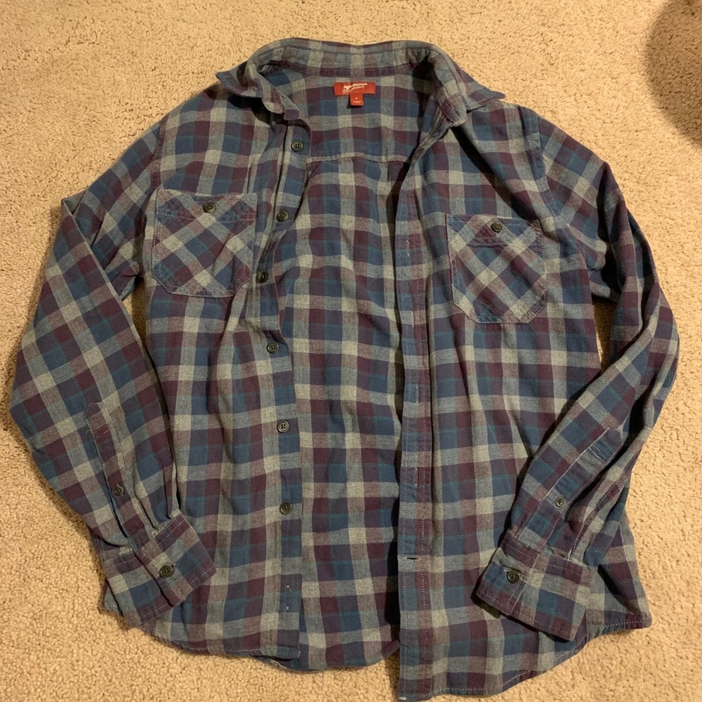 Men’s Plaid Button-Up Flannel